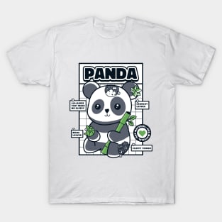 Anatomy Of A Panda Funny Cute Panda Design T-Shirt